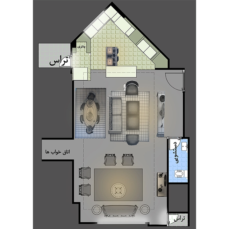 نمونه طراحی دکوراسیون داخلی